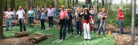Bedrijfsuitje op de latten Bedrijfsuitje op de latten