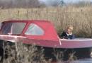 Sloepje varen over de Friese meren