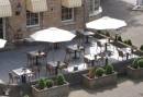 Terras bij het hotel