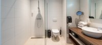 Badkamer in het hotel in Vlissingen