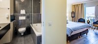 Hotelkamer met badkamer in het hotel in Vlissingen