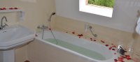badkamer met rozen