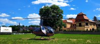 Helikopter bij Schlosshotel in Wendorf