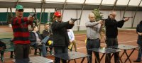 Schieten in de activiteiten hal op de Veluwe