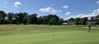Clubhuis bij golfbaan het Zelle